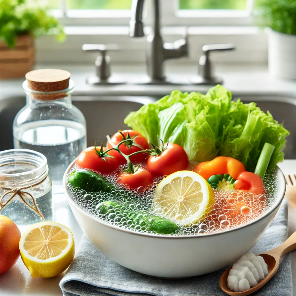 Groente en fruit wassen om pesticiden en gifstoffen te verwijderen